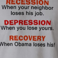 Recession, Depression, Recovery - Humorous T-Shirt T-shirt