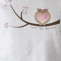 Save the Hooters Owl Pink Ribbon T-Shirt T-shirt